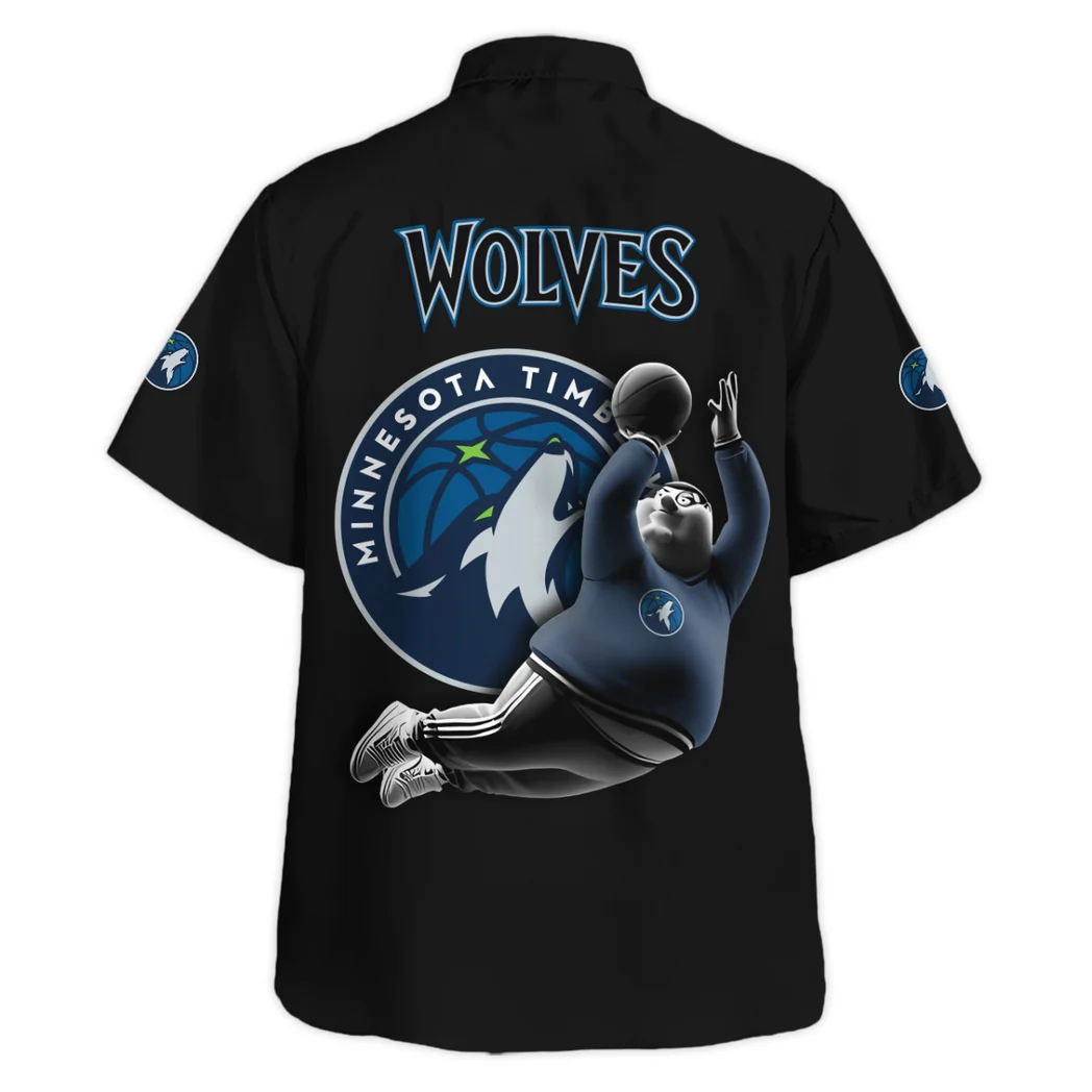 Minnesota Timberwolves Hawaiian Shirt Exclusive Logo, Stadium Energy Button Shirt HVN1530MT