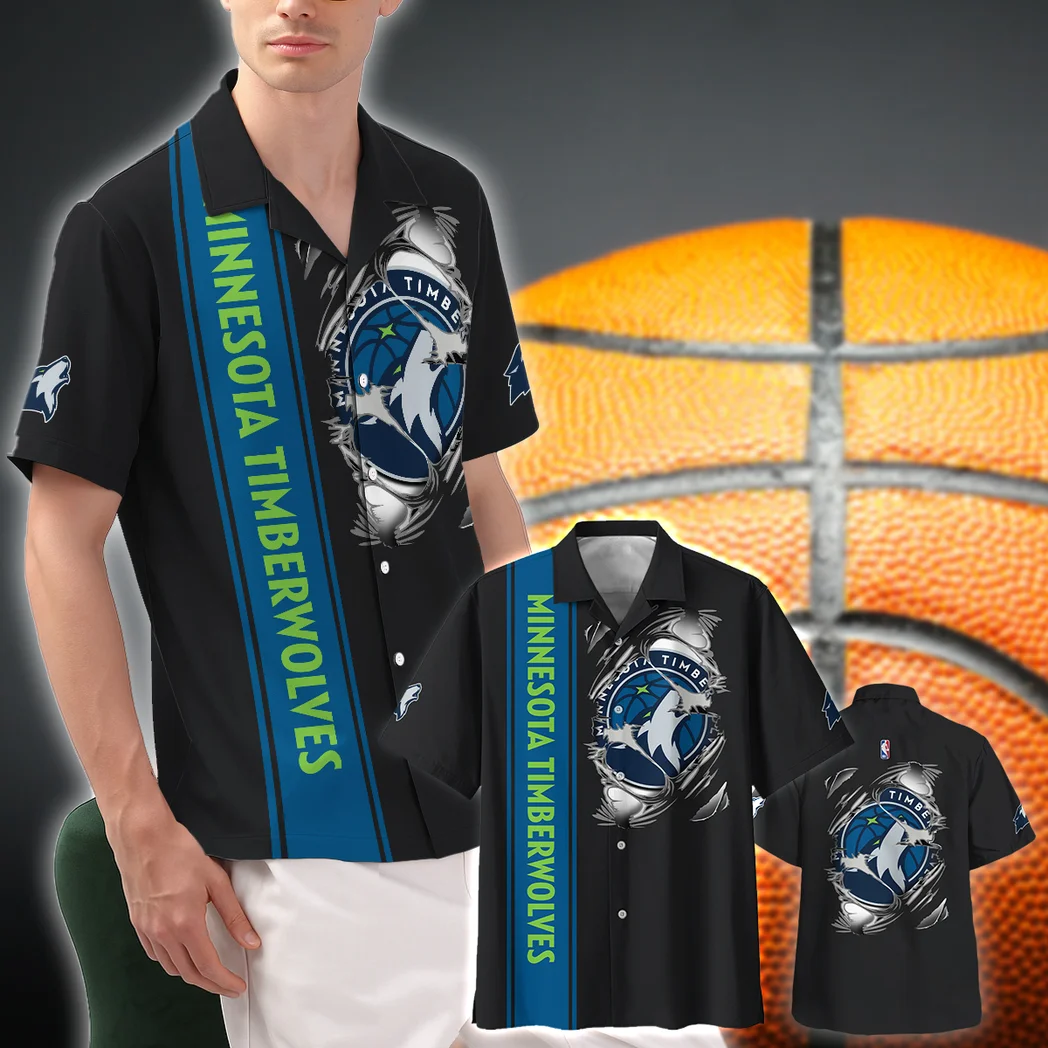 Minnesota Timberwolves Hawaiian Shirt Fan Edition Design, Tropical Match Day Shirt HVN1579MT