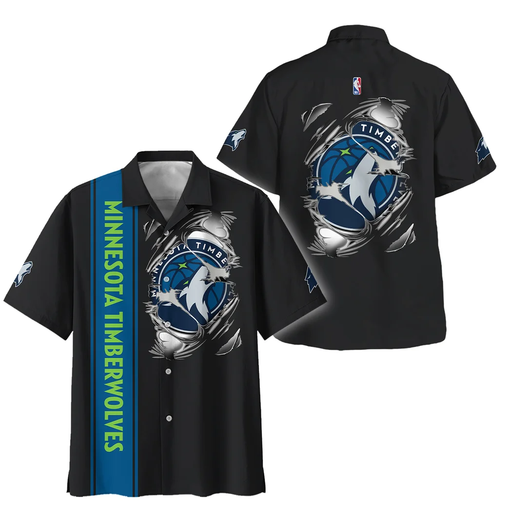 Minnesota Timberwolves Hawaiian Shirt Fan Edition Design, Tropical Match Day Shirt HVN1579MT