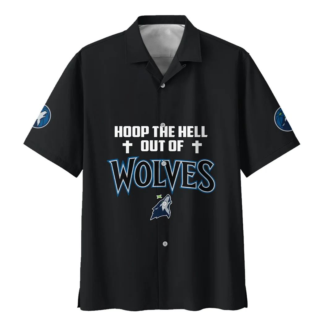Minnesota Timberwolves Hawaiian Shirt Logo Print, Tropical Supporter Button Shirt HVN1532MT