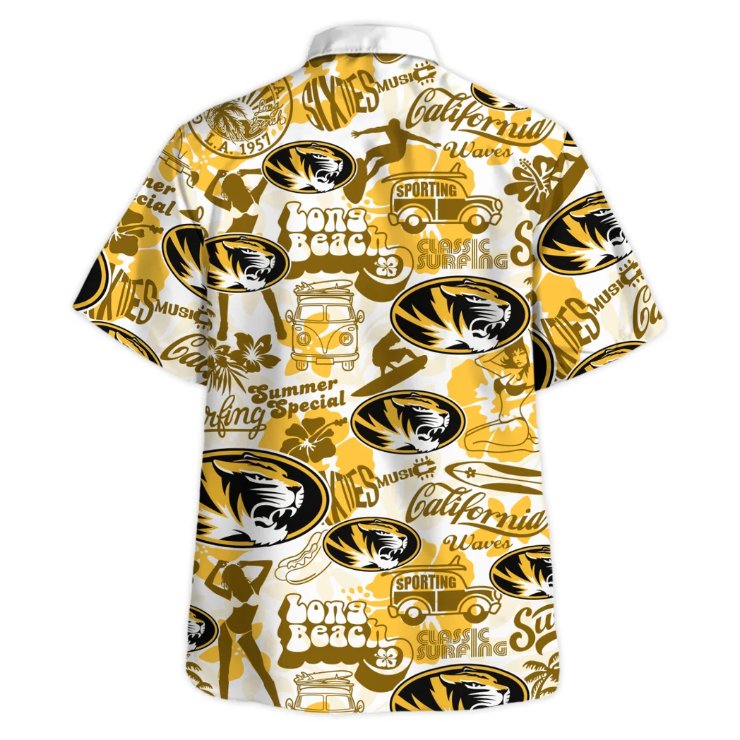 Missouri Tigers Hawaiian Shirt Logo Print, Everyday Spirit Button Shirt HVN1467MT