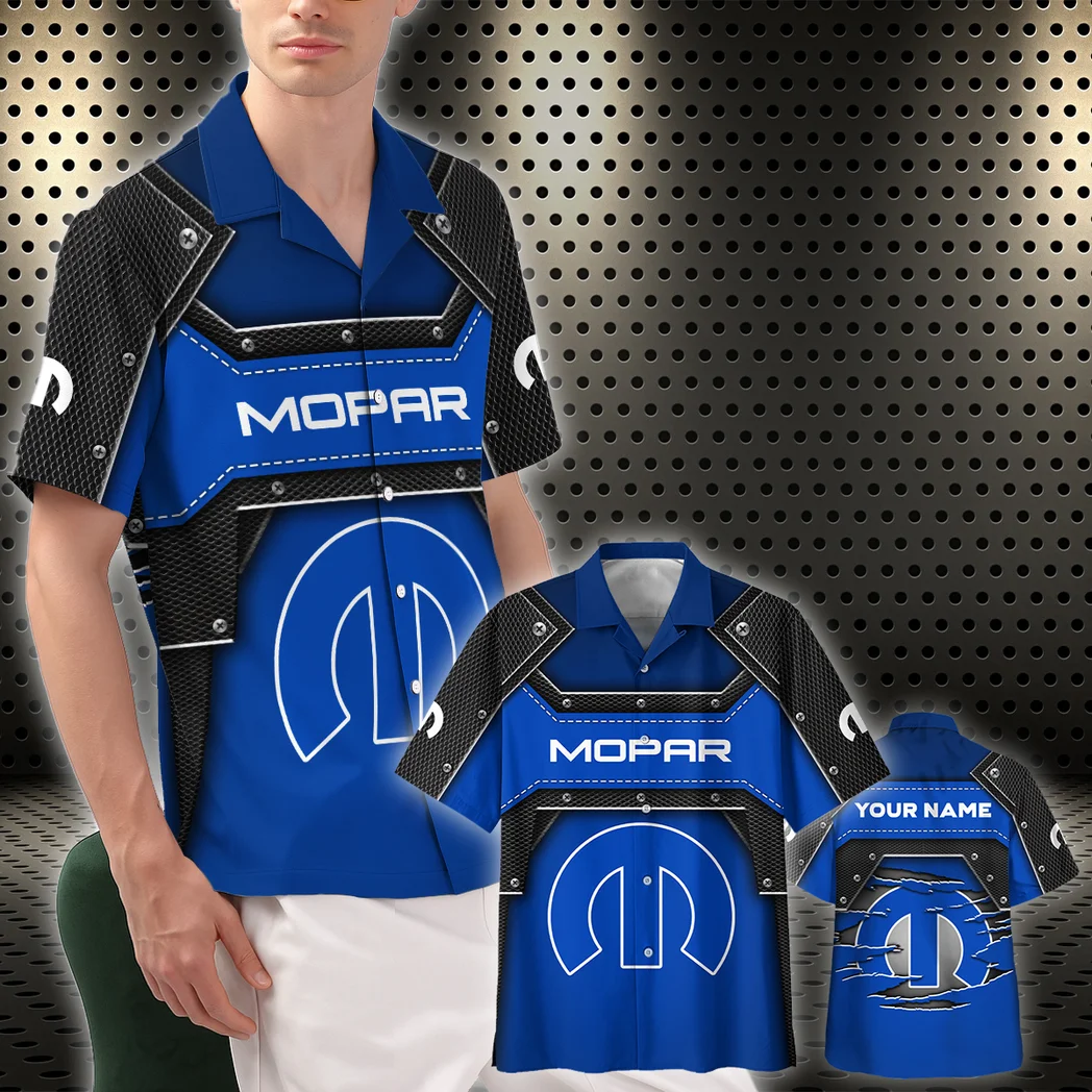 Mopar Hawaiian Shirt, Street Racer Button Shirt HVN1401MO