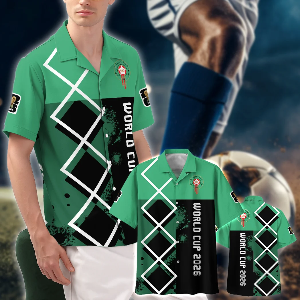 Morocco Hawaiian Shirt FIFA World Cup 26 Limited Edition, Celebration Spirit Button Shirt HVN1589MO