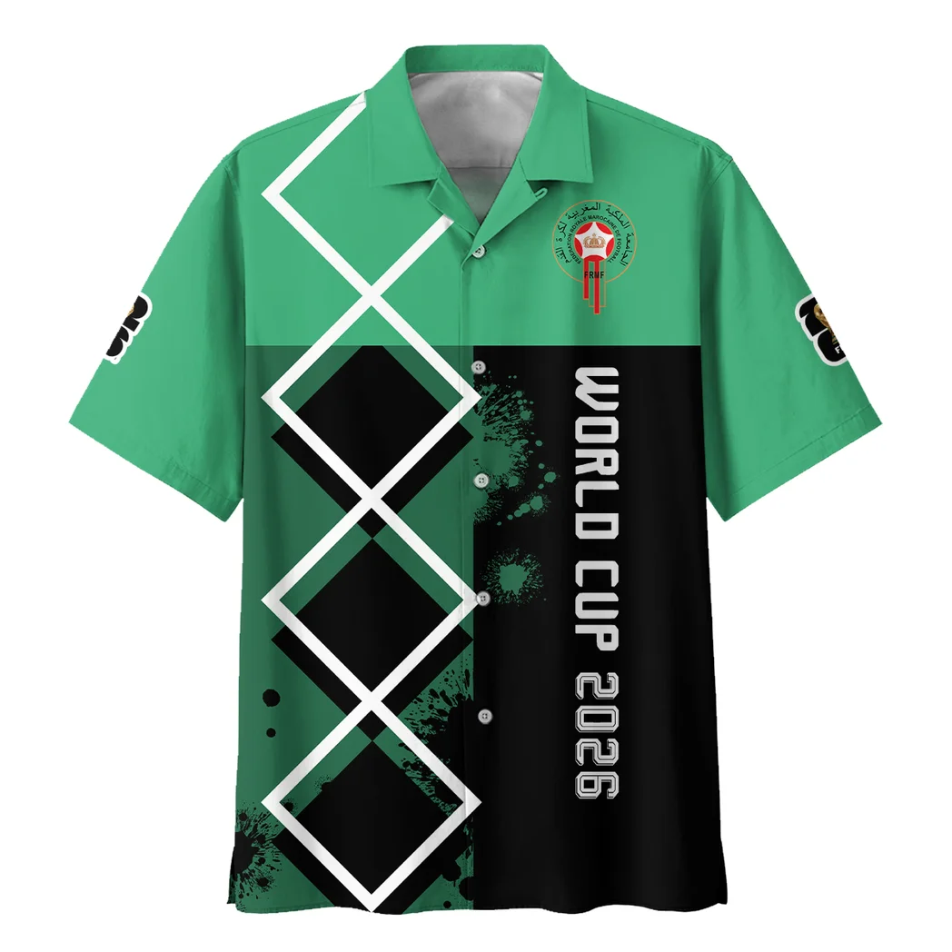 Morocco Hawaiian Shirt FIFA World Cup 26 Limited Edition, Celebration Spirit Button Shirt HVN1589MO