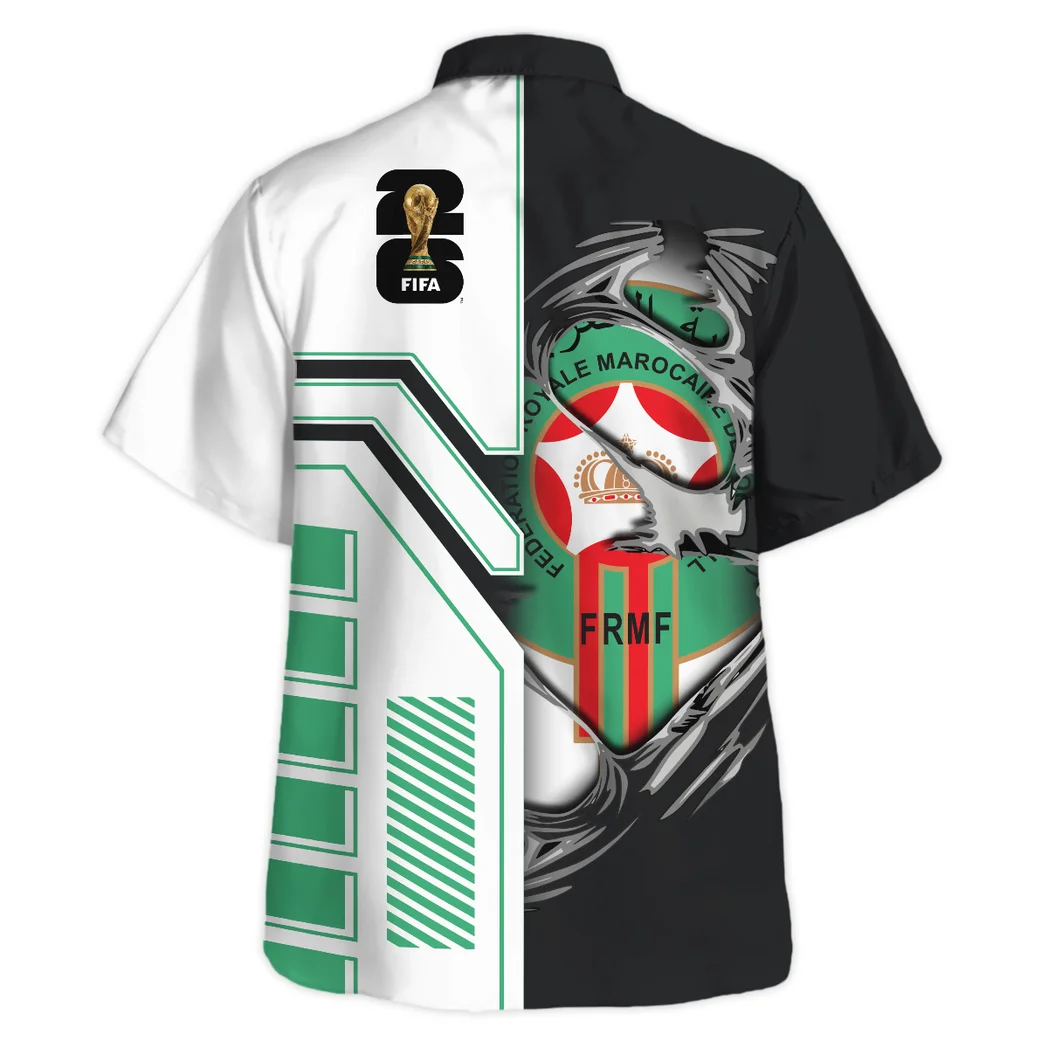 Morocco Hawaiian Shirt FIFA World Cup 26 Limited Edition, True Supporter Button Shirt HVN1590MO
