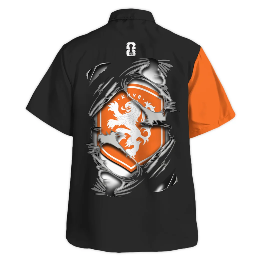 Netherlands FIFA World Cup 2026 Hawaiian Shirt, Bold Spirit Button Shirt HVN1564NE