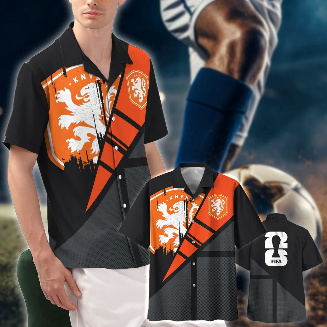 Netherlands FIFA World Cup 2026 Hawaiian Shirt, Celebration Style Button Shirt HVN1562NE