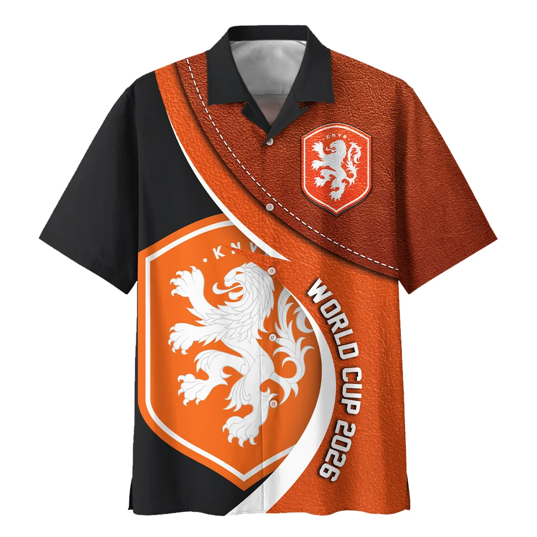 Netherlands FIFA World Cup 2026 Hawaiian Shirt, True Supporter Button Shirt HVN1566NE