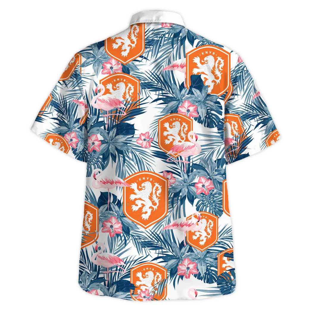 Netherlands Hawaiian Shirt FIFA World Cup 26 Tropical Style, Tropical Supporter Button Shirt HVN1587NE