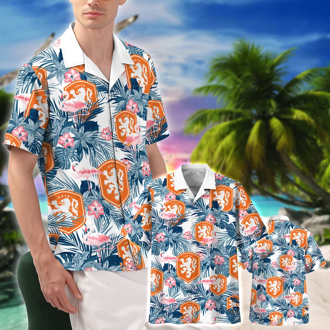 Netherlands Hawaiian Shirt FIFA World Cup 26 Tropical Style, Tropical Supporter Button Shirt HVN1587NE