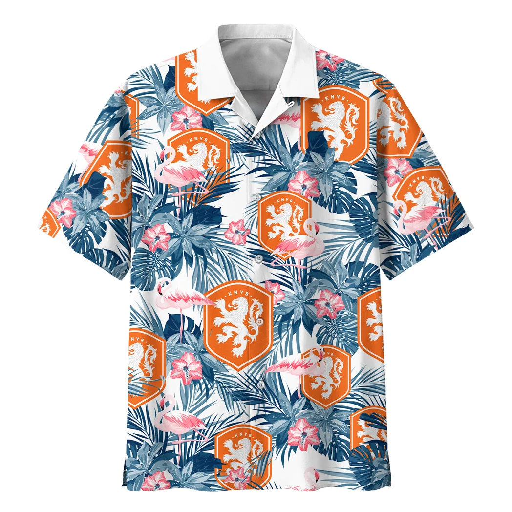 Netherlands Hawaiian Shirt FIFA World Cup 26 Tropical Style, Tropical Supporter Button Shirt HVN1587NE