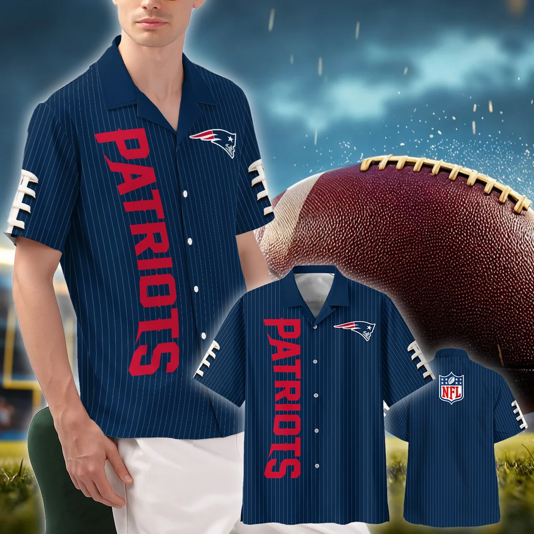New England Patriots Hawaiian Shirt, Everyday Spirit Button Shirt HVN1424NP
