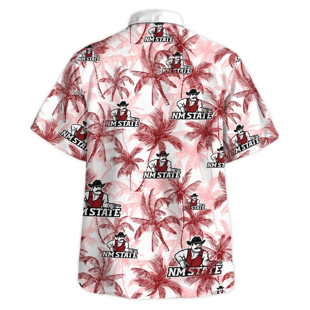 New Mexico State Aggies Hawaiian Shirt Logo Print, True Supporter Button Shirt HVN1468NM