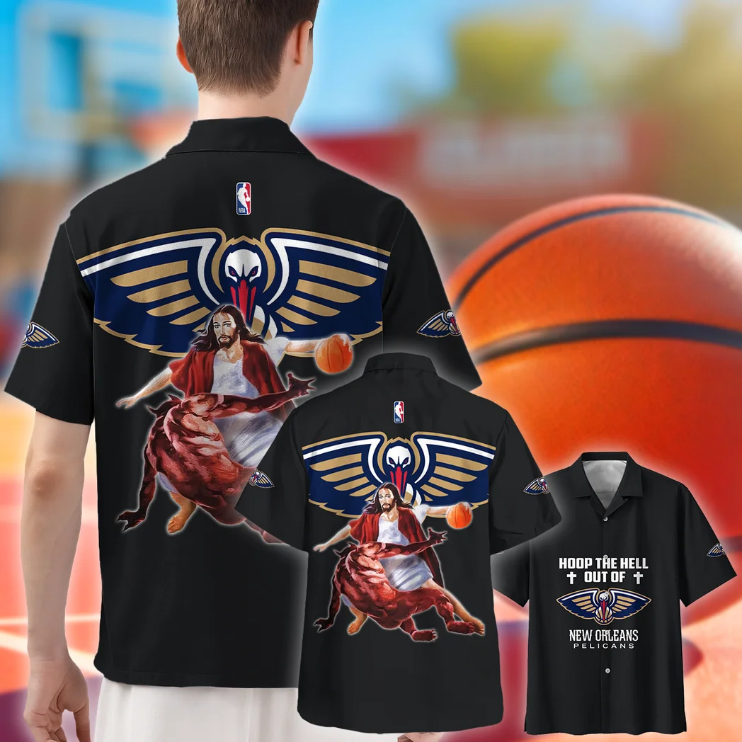 New Orleans Pelicans Hawaiian Shirt Logo Print, Fan Vibe Button Shirt HVN1532NOP