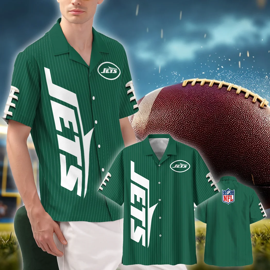 New York Jets Hawaiian Shirt, Fan Lifestyle Button Shirt HVN1424NJ