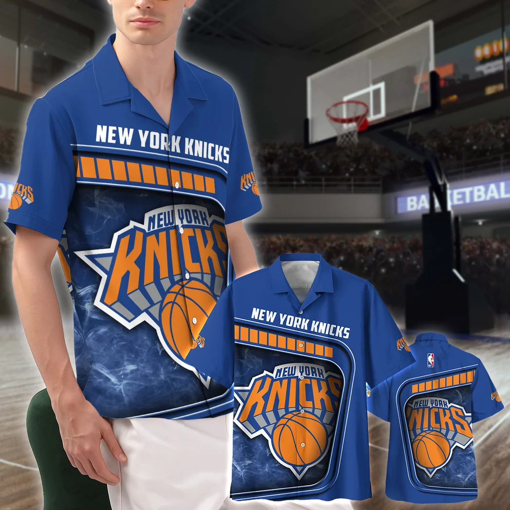 New York Knicks Hawaiian Shirt Excluisve Logo, Victory Spirit Button Shirt HVN1527NYK