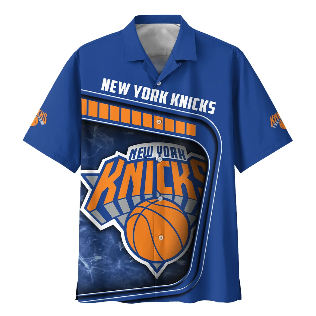 New York Knicks Hawaiian Shirt Excluisve Logo, Victory Spirit Button Shirt HVN1527NYK