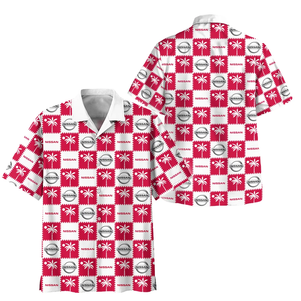 Nissan Hawaiian Shirt Logo Exclusive, Motor Culture Button Shirt HVN1540NI
