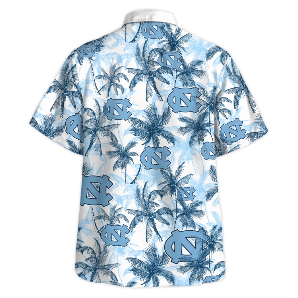 North Carolina Tar Heels Hawaiian Shirt Logo Print, Bold Supporter Button Shirt HVN1468NC