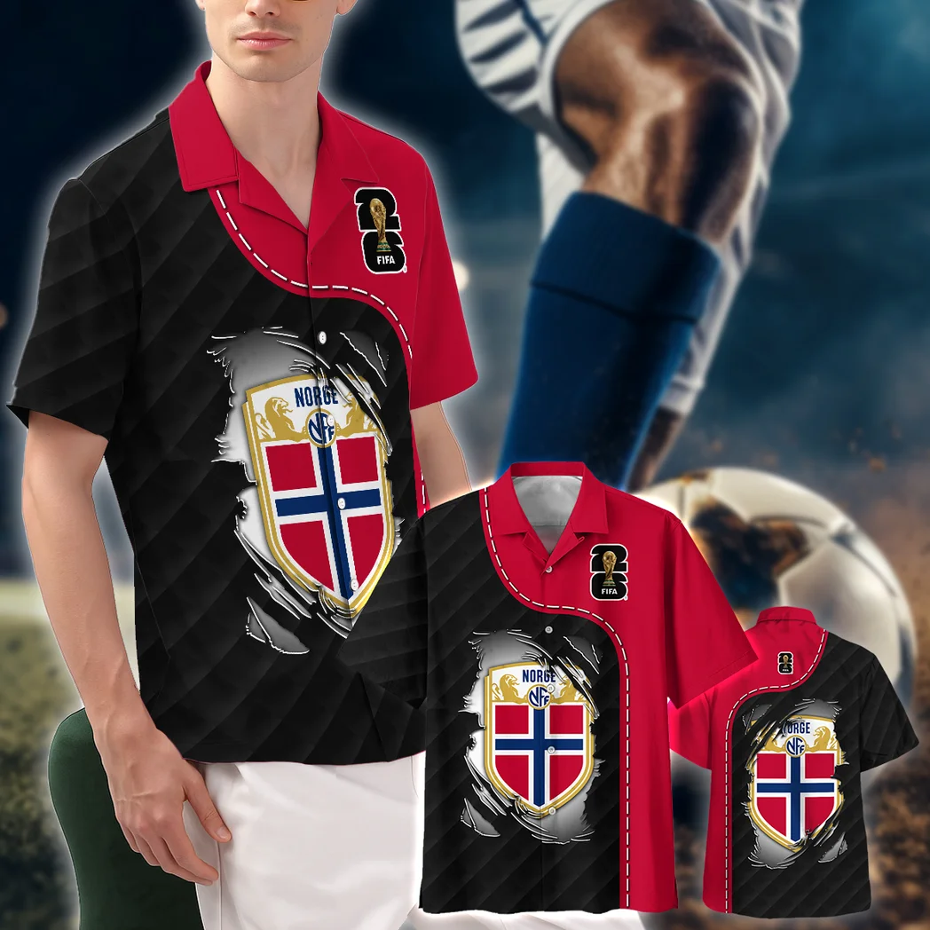 Norway Hawaiian Shirt FIFA World Cup 26 Limited Edition, Victory Spirit Button Shirt HVN1584NO
