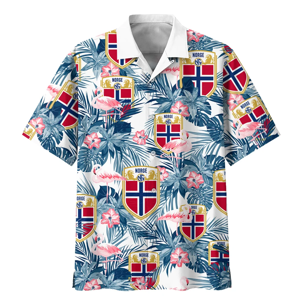 Norway Hawaiian Shirt FIFA World Cup 26 Tropical Style, True Supporter Button Shirt HVN1587NO