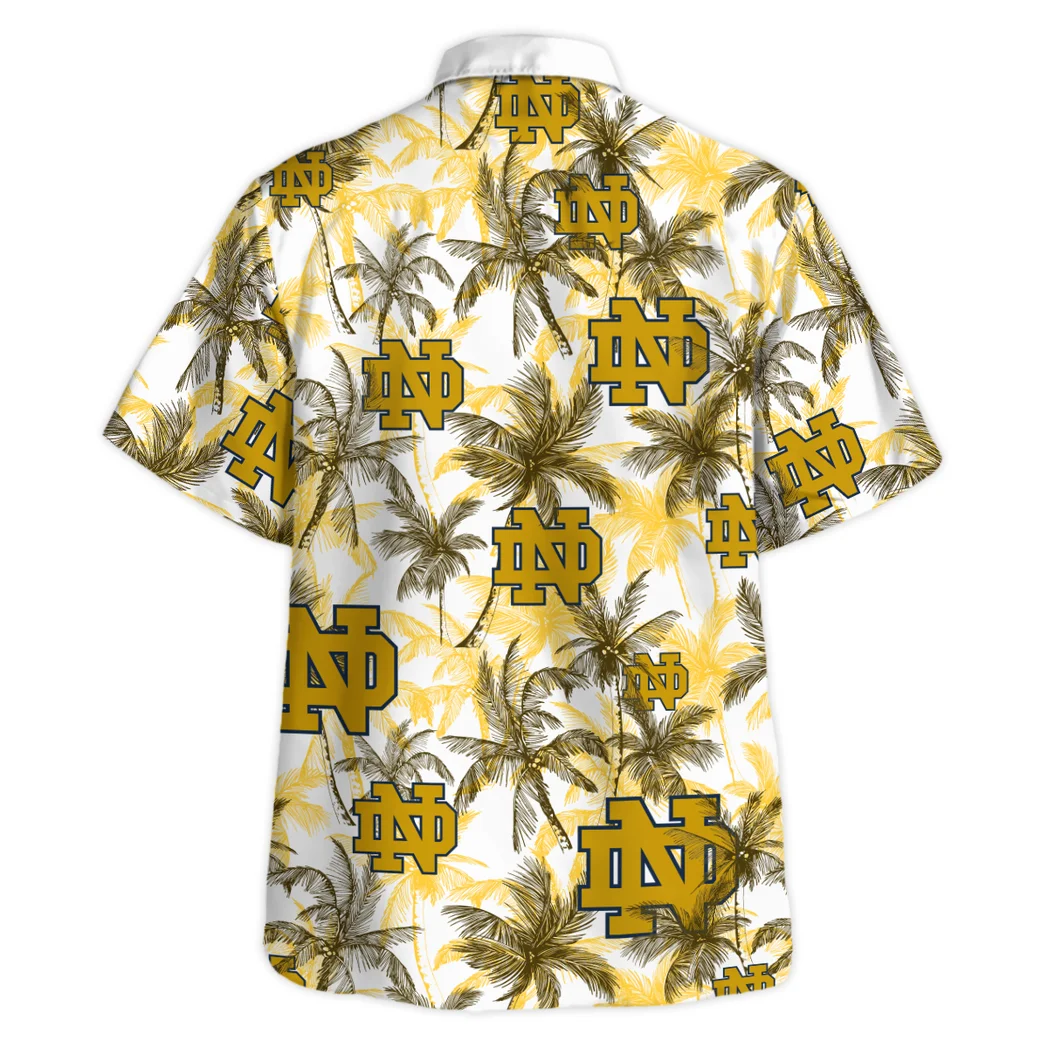 Notre Dame Fighting Irish Hawaiian Shirt Logo Print, Stadium Energy Button Shirt HVN1468ND
