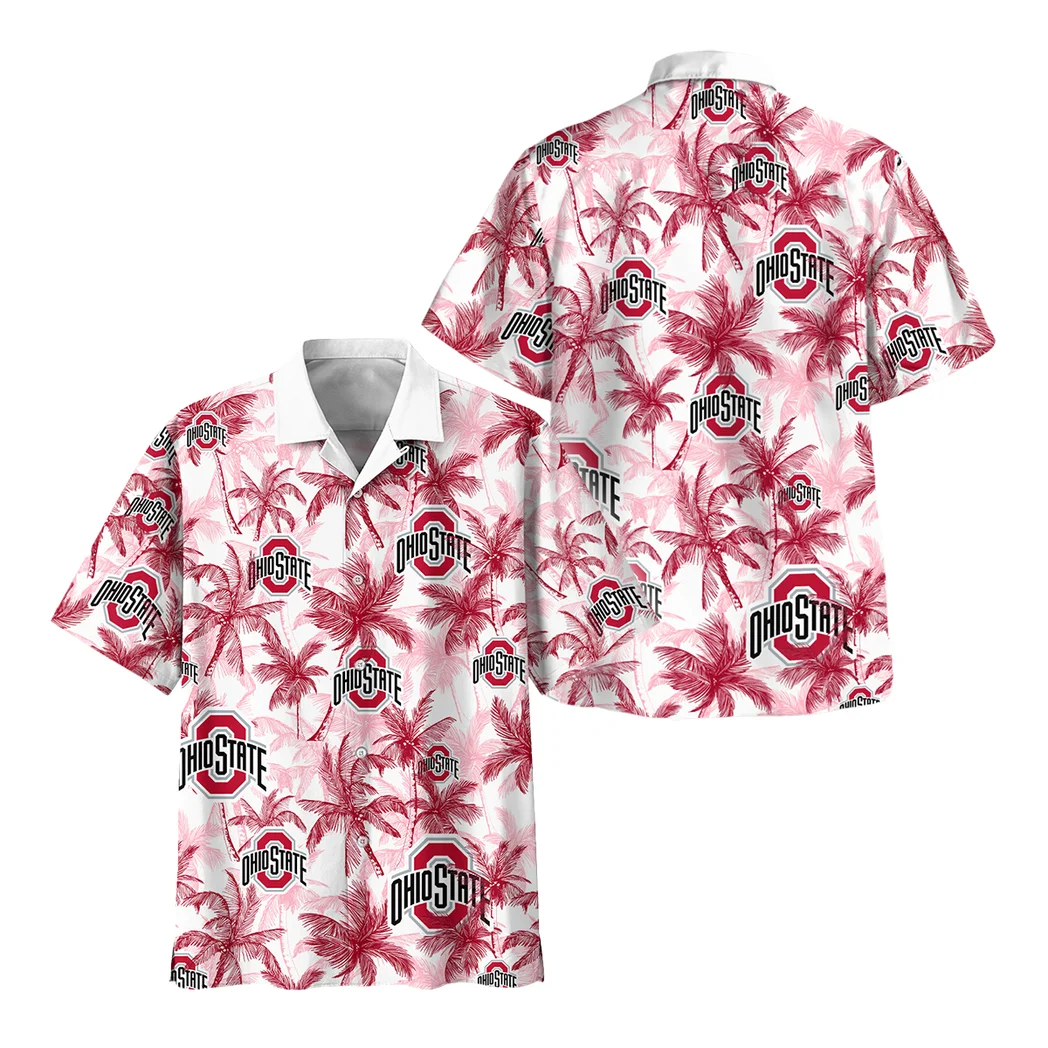 Ohio State Buckeyes Hawaiian Shirt Logo Print, Everyday Fan Button Shirt HVN1468OS