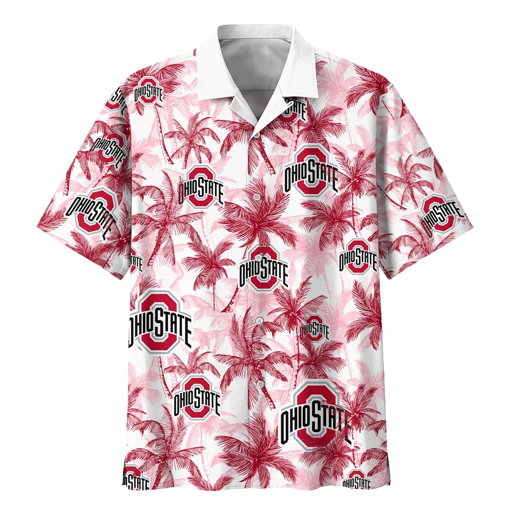 Ohio State Buckeyes Hawaiian Shirt Logo Print, Everyday Fan Button Shirt HVN1468OS