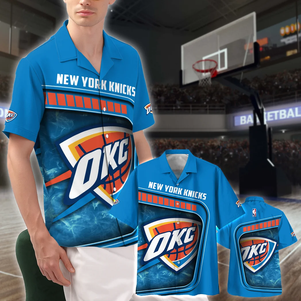 Oklahoma City Thunder Hawaiian Shirt Excluisve Logo, Sport Pride Button Shirt HVN1527OCT