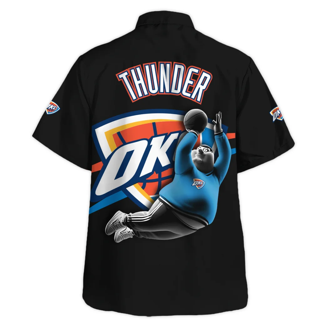 Oklahoma City Thunder Hawaiian Shirt Exclusive Logo, Stadium Energy Button Shirt HVN1530OCT
