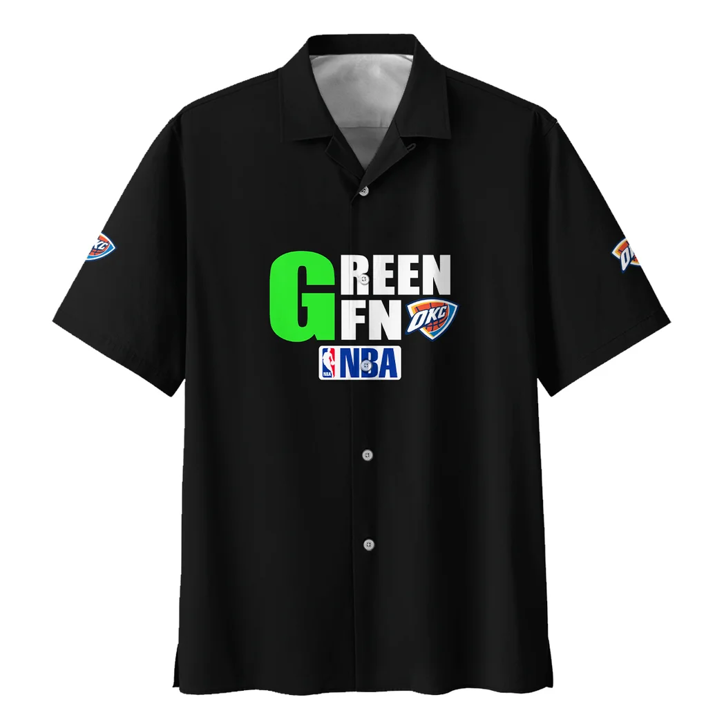 Oklahoma City Thunder Hawaiian Shirt Exclusive Logo, Stadium Energy Button Shirt HVN1530OCT