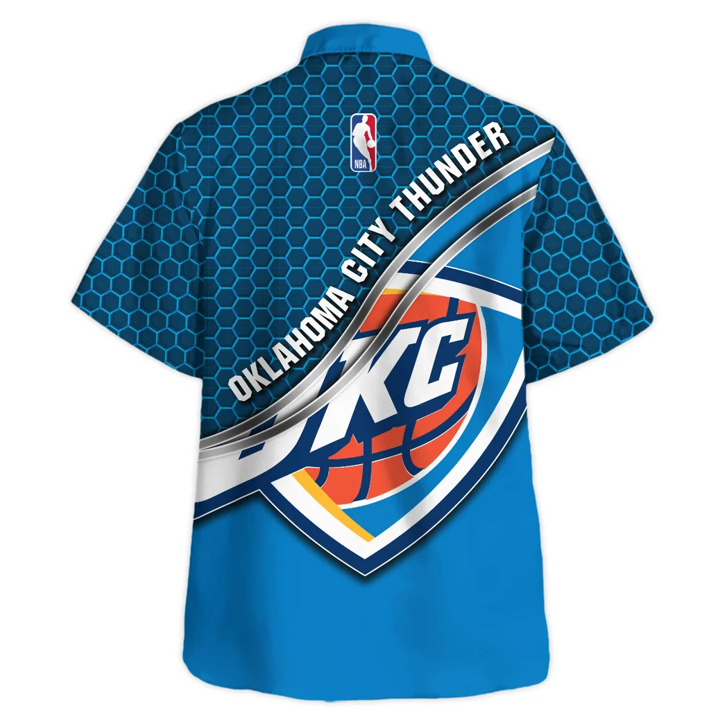 Oklahoma City Thunder Hawaiian Shirt Fan Edition Design, Stadium Energy Button Shirt HVN1577OCT