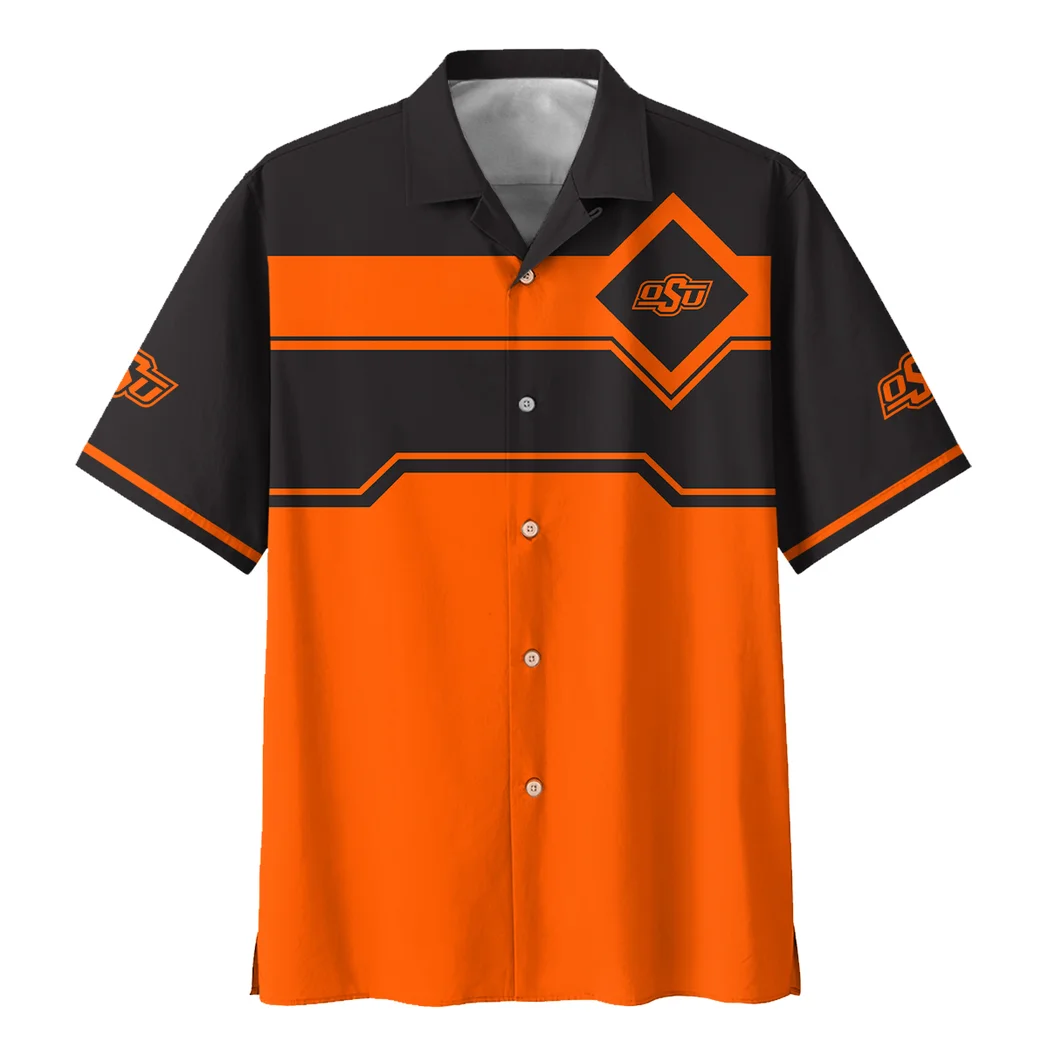 Oklahoma State Cowboys Hawaiian Shirt Logo Print, Victory Spirit Button Shirt HVN1469OS