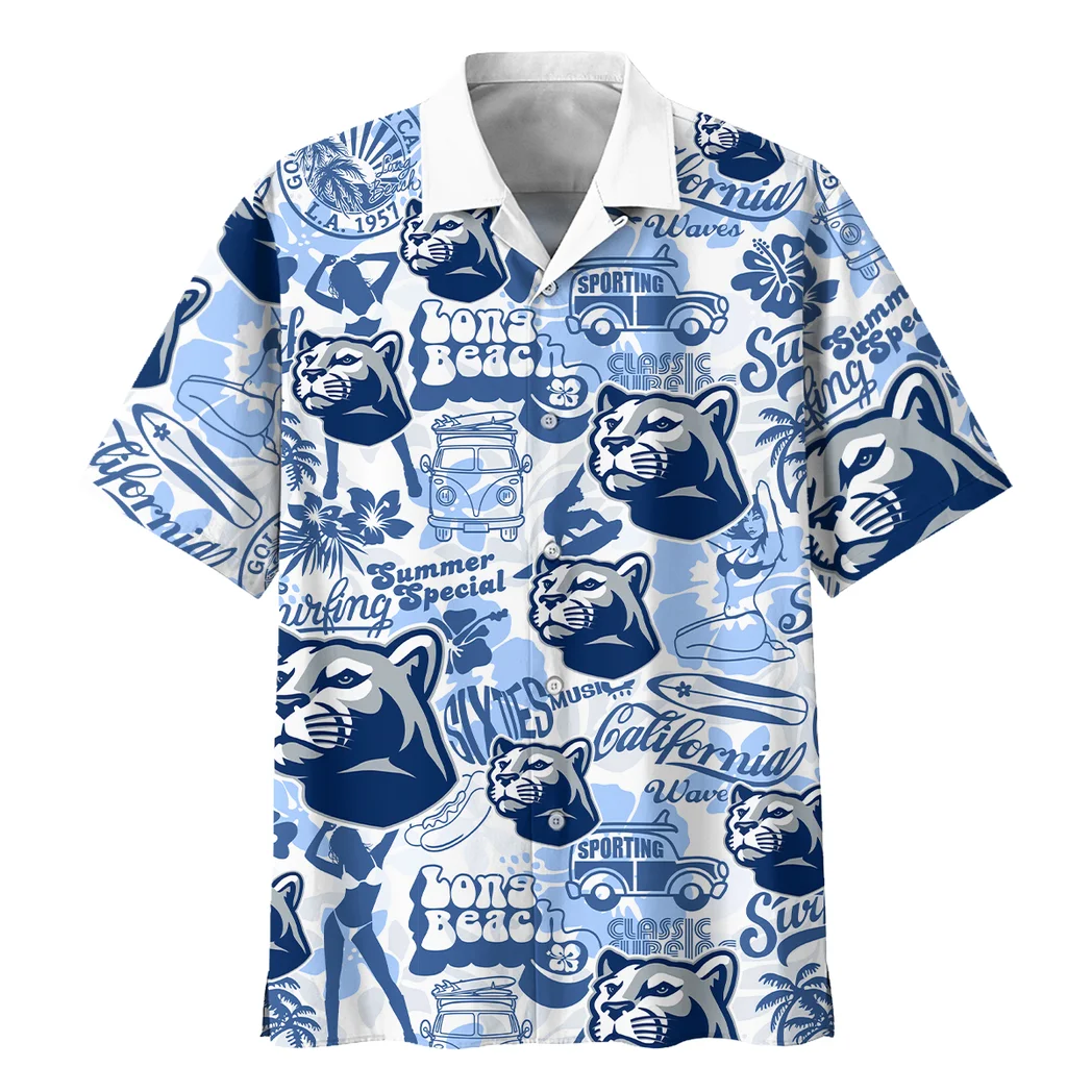 Penn State Nittany Lions Hawaiian Shirt Logo Print, Stadium Energy Button Shirt HVN1467PS