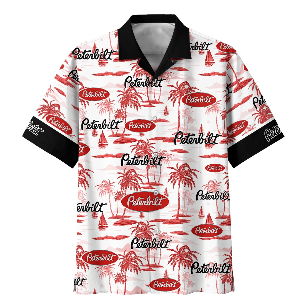 Peterbilt Hawaiian Shirt Exclusive Logo, Retro Driver Button Shirt HVN1534PE