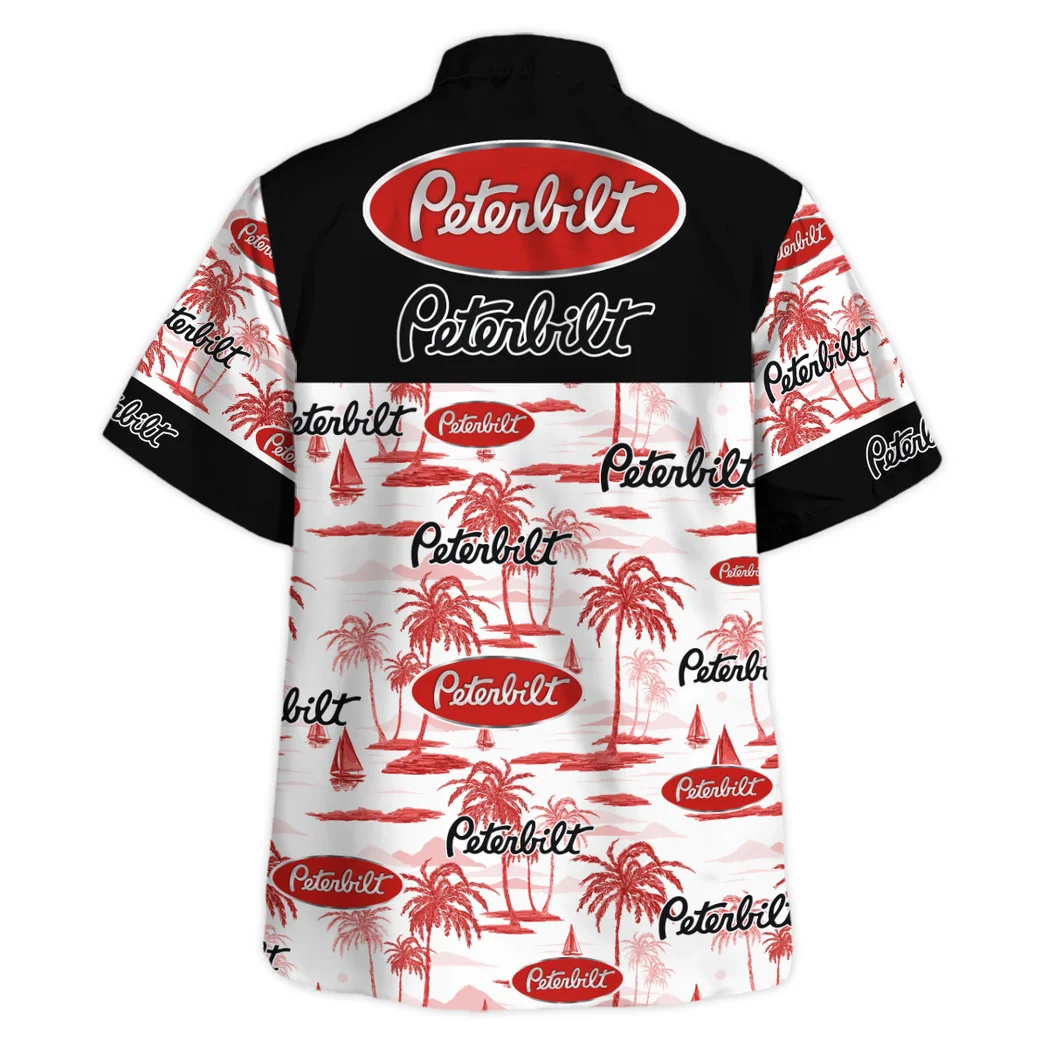 Peterbilt Hawaiian Shirt Exclusive Logo, Retro Driver Button Shirt HVN1534PE