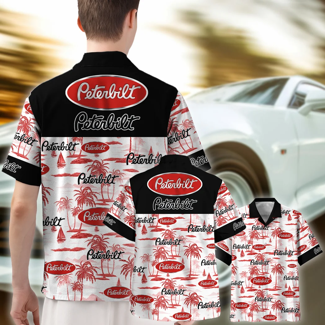 Peterbilt Hawaiian Shirt Exclusive Logo, Retro Driver Button Shirt HVN1534PE