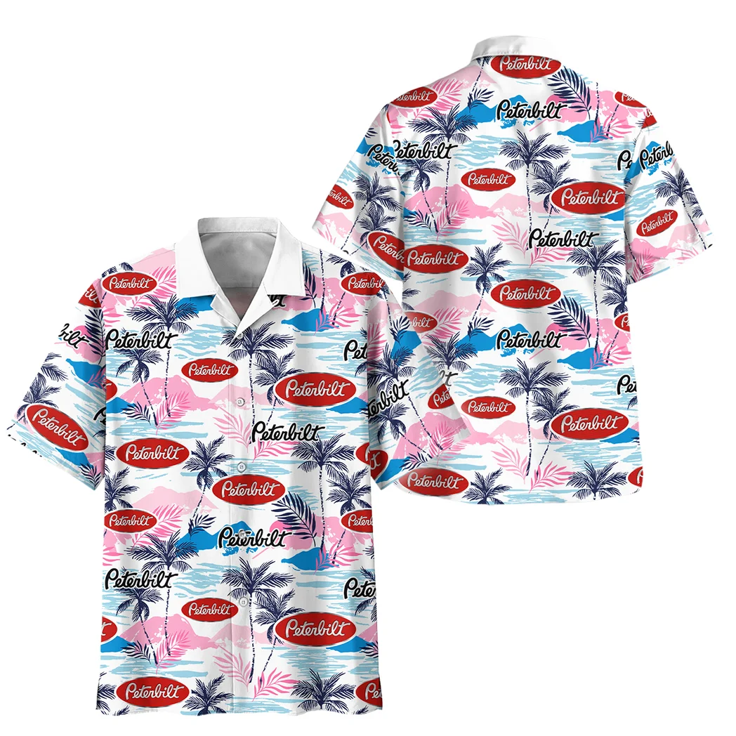 Peterbilt Hawaiian Shirt Logo Print, Road Life Button Shirt HVN1538PE