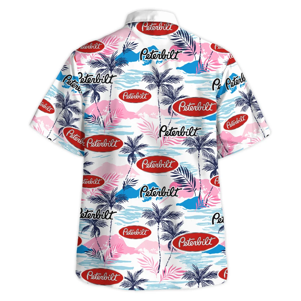 Peterbilt Hawaiian Shirt Logo Print, Road Life Button Shirt HVN1538PE