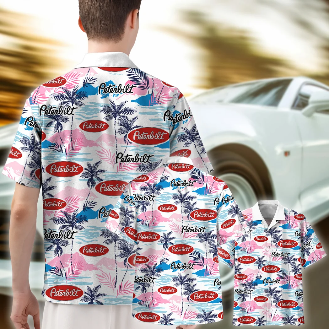 Peterbilt Hawaiian Shirt Logo Print, Road Life Button Shirt HVN1538PE