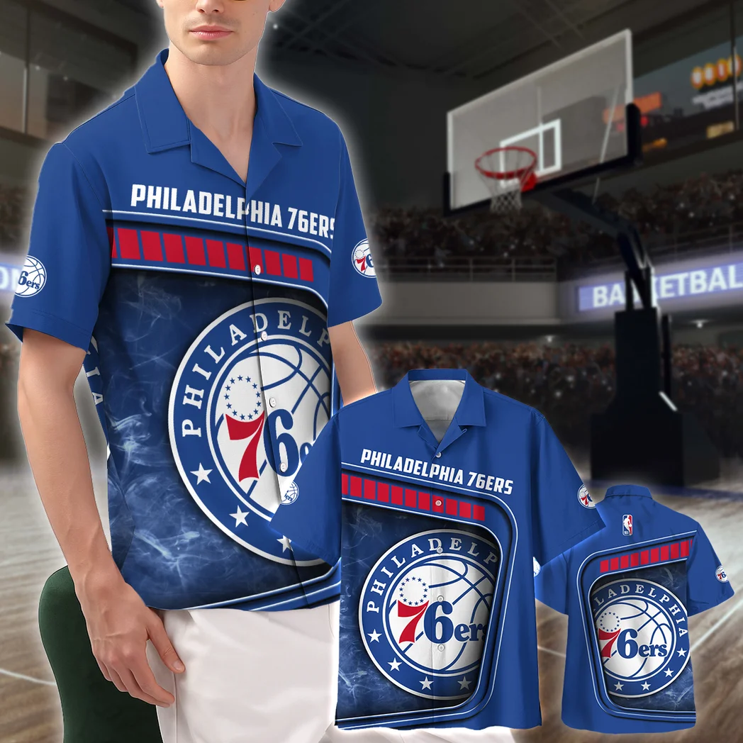 Philadelphia 76ers Hawaiian Shirt Excluisve Logo, Sport Passion Button Shirt HVN1527PH