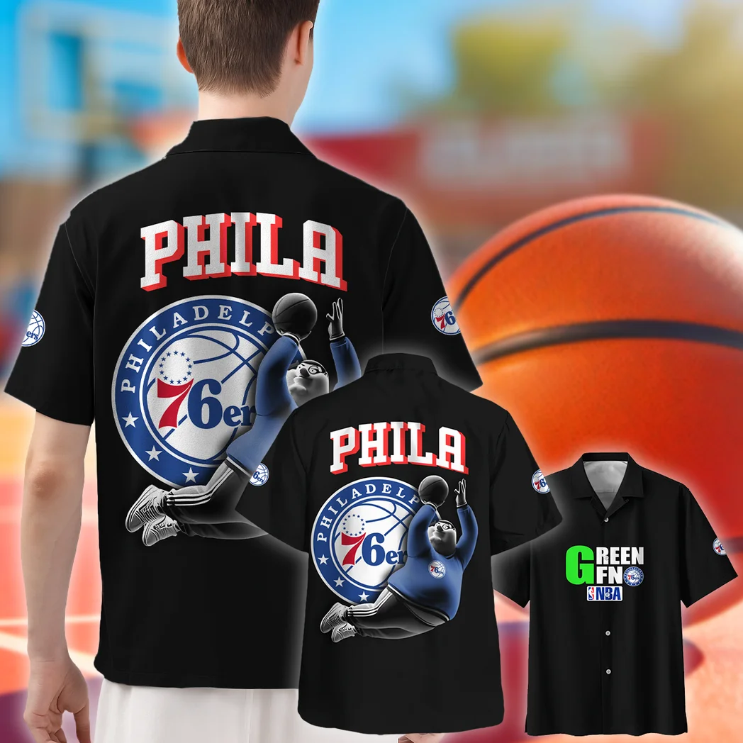 Philadelphia 76ers Hawaiian Shirt Exclusive Logo, Everyday Spirit Button Shirt HVN1530PH