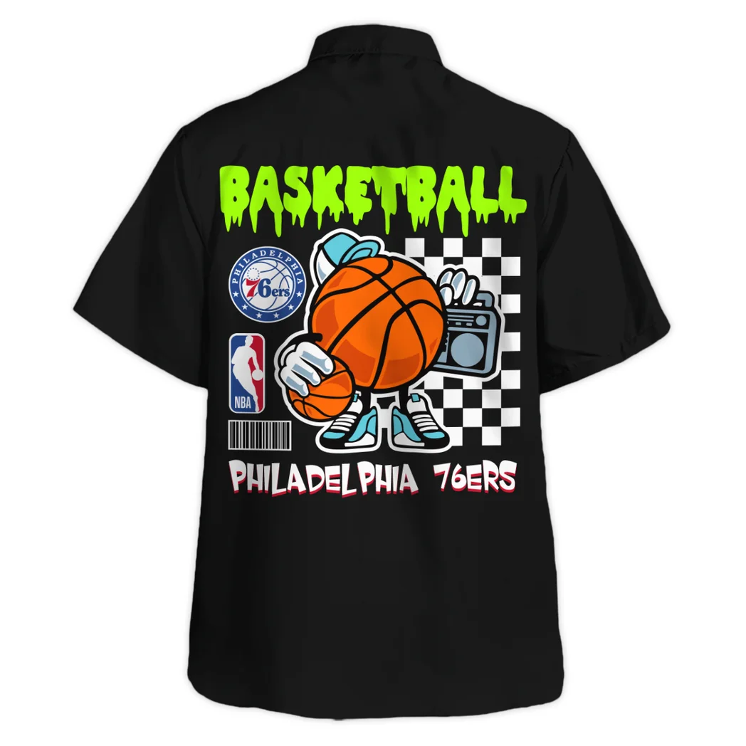 Philadelphia 76ers Hawaiian Shirt Exclusive Logo, Fan Vibe Button Shirt HVN1531PH