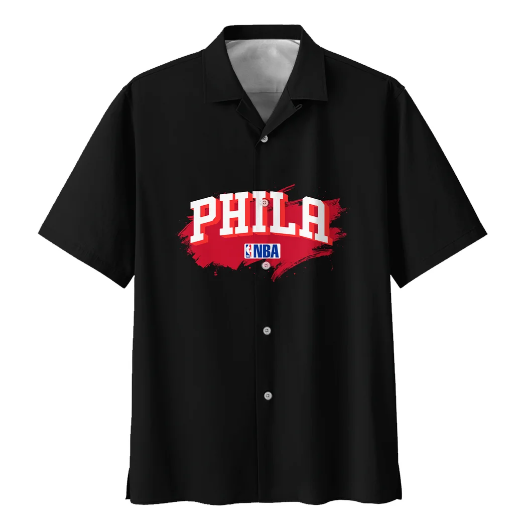 Philadelphia 76ers Hawaiian Shirt Exclusive Logo, Fan Vibe Button Shirt HVN1531PH