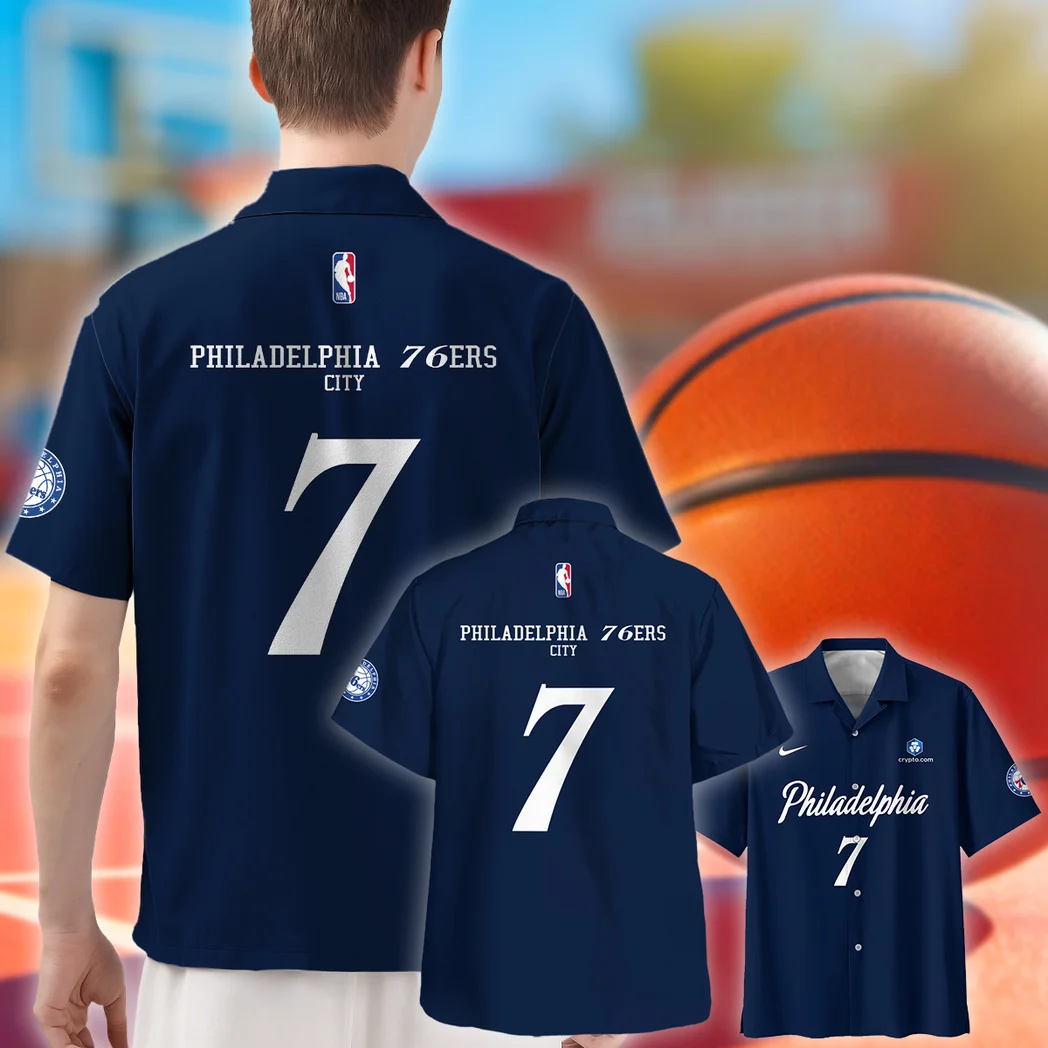 Philadelphia 76ers Hawaiian Shirt Exclusive Logo, Victory Vibe Button Shirt HVN1533PH
