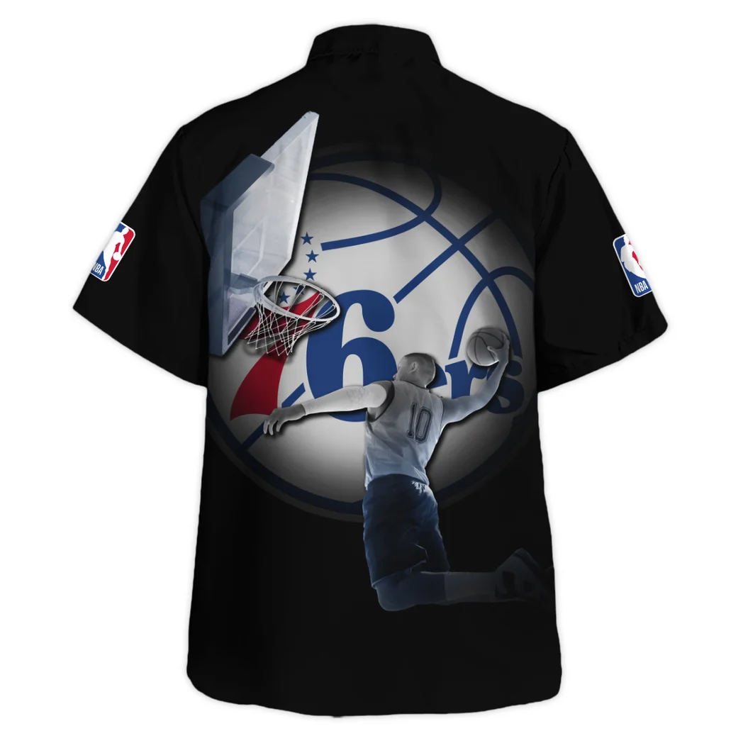 Philadelphia 76ers Hawaiian Shirt, Stadium Energy Button Shirt HVN1529PH
