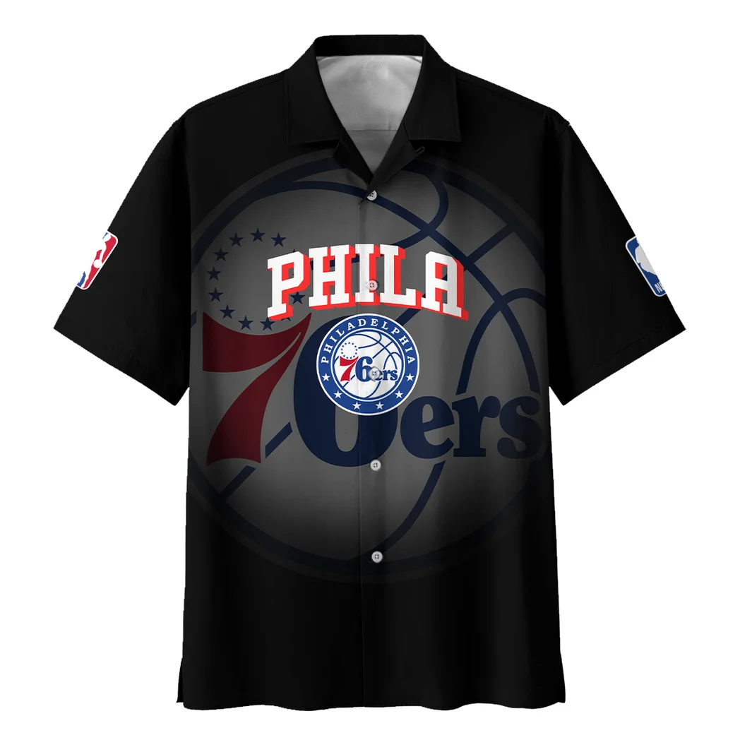 Philadelphia 76ers Hawaiian Shirt, Stadium Energy Button Shirt HVN1529PH