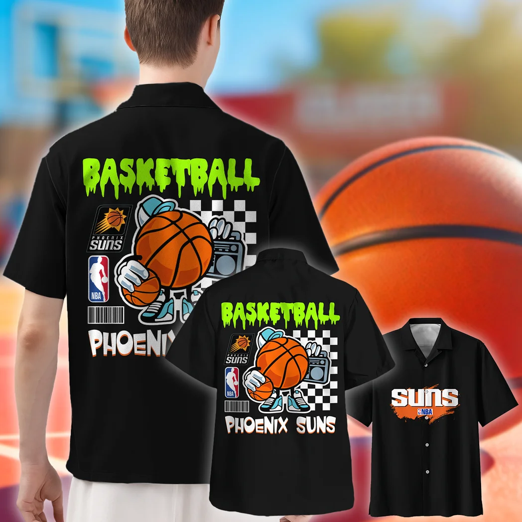 Phoenix Suns Hawaiian Shirt Exclusive Logo, Tropical Supporter Button Shirt HVN1531PS
