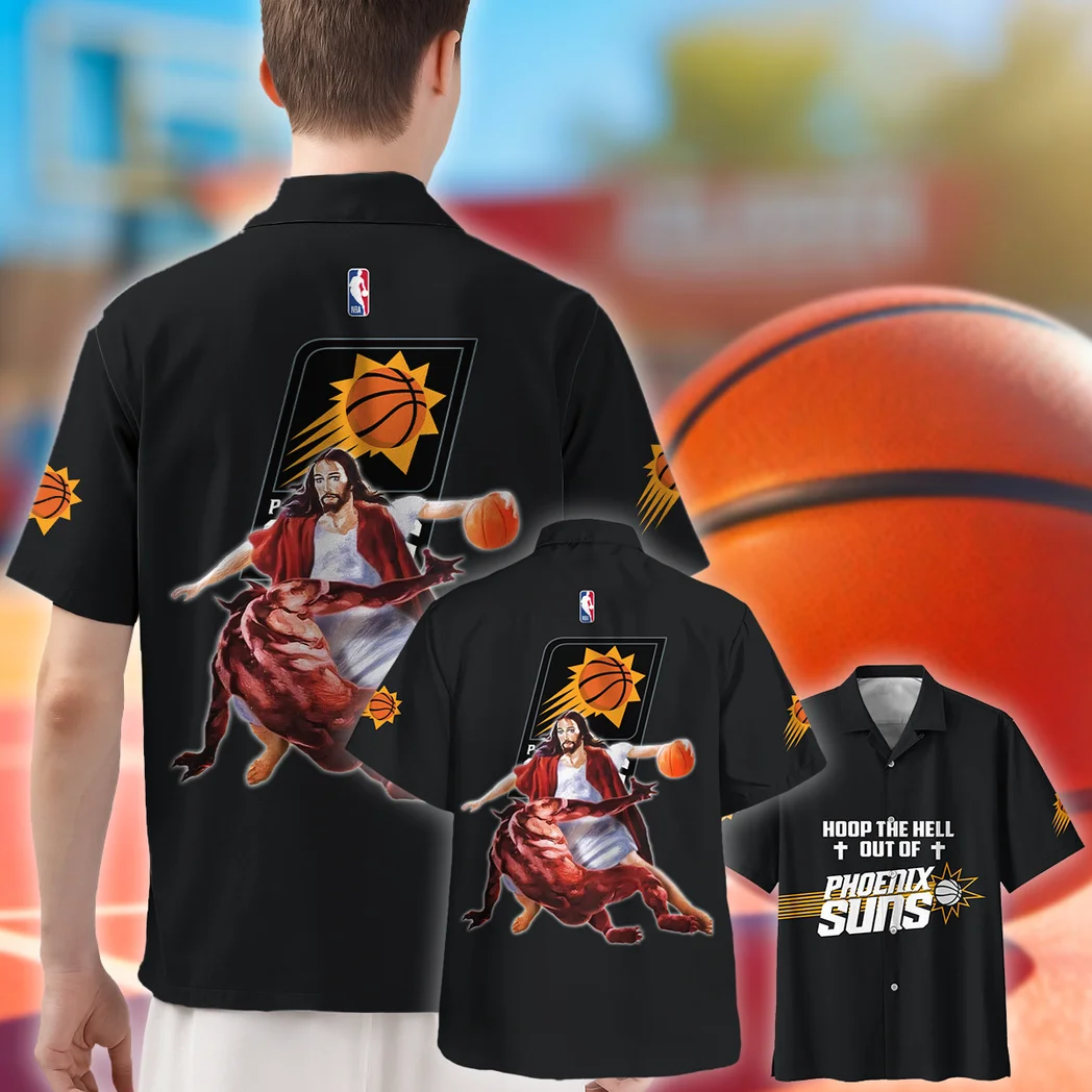 Phoenix Suns Hawaiian Shirt Logo Print, Summer Match Button Shirt HVN1532PS