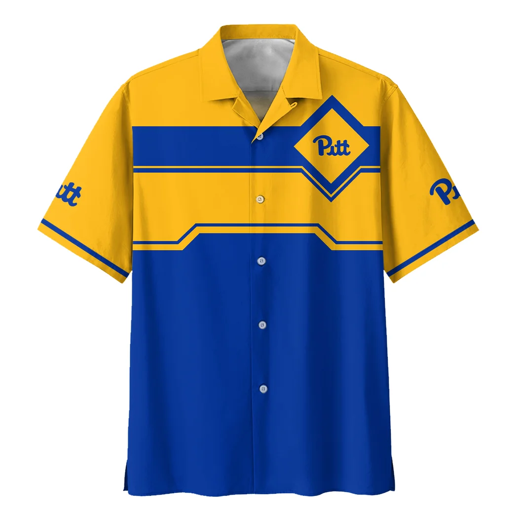 Pittsburgh Panthers Hawaiian Shirt Logo Print, Summer Spirit Button Shirt HVN1469PP